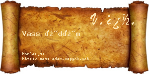 Vass Ádám névjegykártya