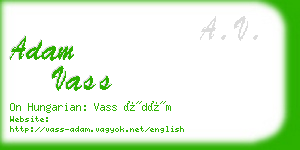 adam vass business card